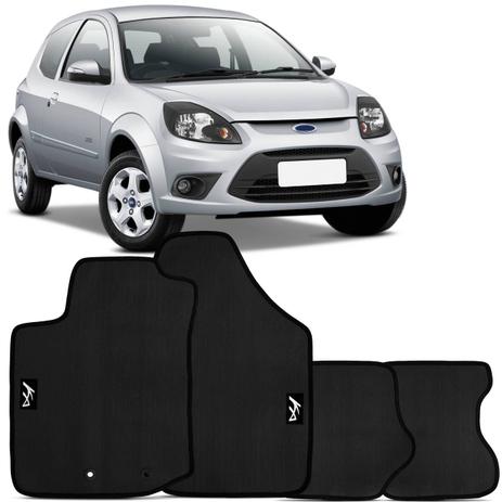 Jogo de Tapete Borracha PVC Ford Ka 08 a 14 Preto Bordado Carpete Base Antiderrapante Impermeável - Tapecars Menor preço em Jogo de Tapete Borracha PVC Ford Ka 08 a 14 Preto Bordado Carpete Base Antiderrapante Impermeável - Tapecars