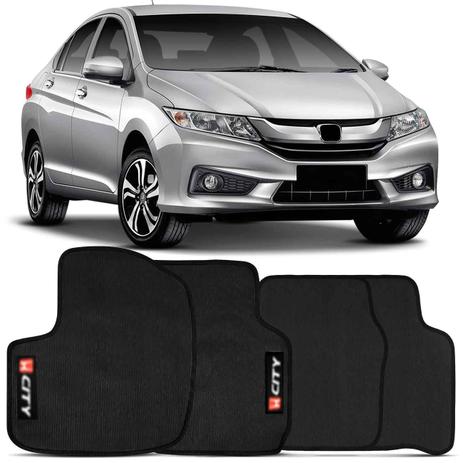 Jogo de Tapete Borracha PVC Honda City 2015 e 2016 Preto Bordado Carpete Antiderrapante Impermeável - Top Gear Menor preço em Jogo de Tapete Borracha PVC Honda City 2015 e 2016 Preto Bordado Carpete Antiderrapante Impermeável - Top Gear