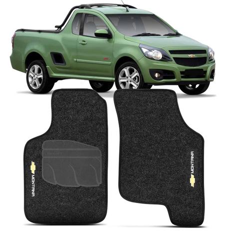 Jogo de Tapete Carpete Chevrolet Montana 2011 a 2018 Grafite Bordado 2 Peças - Shutt é boa?