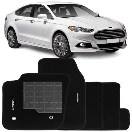 Jogo de Tapete Carpete Ford Fusion 2014 a 2018 Preto Bordado 5 Peças - Requinte tapetes Menor preço em Jogo de Tapete Carpete Ford Fusion 2014 a 2018 Preto Bordado 5 Peças - Requinte tapetes
