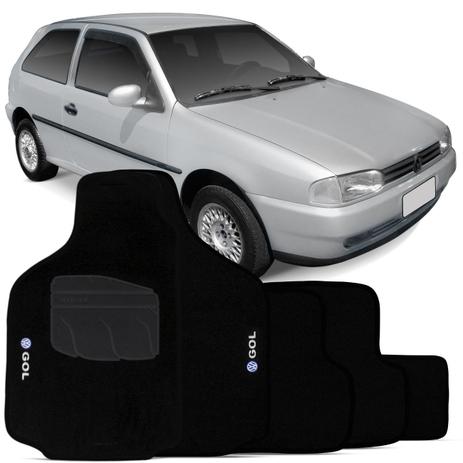 Jogo de Tapete Carpete Gol G2 G3 1996 a 2005 Preto Bordado 5 Peças - Top gear Menor preço em Jogo de Tapete Carpete Gol G2 G3 1996 a 2005 Preto Bordado 5 Peças - Top gear
