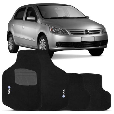 Menor preço em Jogo de Tapete Carpete Gol G5 2009 a 2012 Preto Bordado 5 Peças - Zp