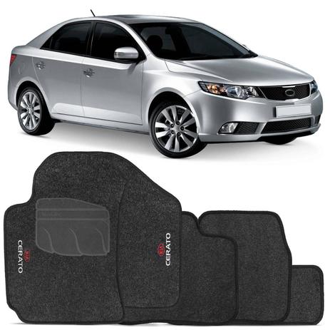 Jogo de Tapete Carpete Kia Cerato 2009 a 2013 Grafite Bordado 5 Peças - Shutt Menor preço em Jogo de Tapete Carpete Kia Cerato 2009 a 2013 Grafite Bordado 5 Peças - Shutt