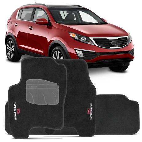 Jogo de Tapete Carpete Kia Sportage 2010 e 2011 Preto Bordado 3 Peças - Shutt Menor preço em Jogo de Tapete Carpete Kia Sportage 2010 e 2011 Preto Bordado 3 Peças - Shutt