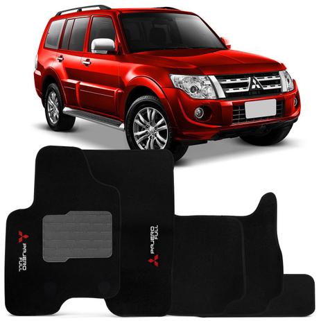 Jogo de Tapete Carpete Mitsubishi Pajero Full 2006 a 2018 Preto Bordado 5 Peças - Top gear Menor preço em Jogo de Tapete Carpete Mitsubishi Pajero Full 2006 a 2018 Preto Bordado 5 Peças - Top gear