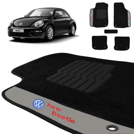 Jogo De Tapete Carpete New Beetle 1999 a 2010 Preto Bordado - Ecotap Menor preço em Jogo De Tapete Carpete New Beetle 1999 a 2010 Preto Bordado - Ecotap