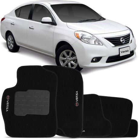 Jogo de Tapete Carpete Nissan Versa 2011 a 2014 Preto Bordado 5 Peças - Top gear Menor preço em Jogo de Tapete Carpete Nissan Versa 2011 a 2014 Preto Bordado 5 Peças - Top gear
