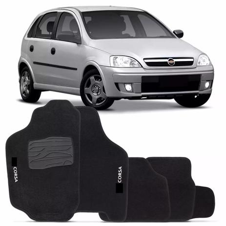 Jogo De Tapete Corsa 2002 A 2012 Hatch Sedan Carpete Preto Bordado - Flash Menor preço em Jogo De Tapete Corsa 2002 A 2012 Hatch Sedan Carpete Preto Bordado - Flash