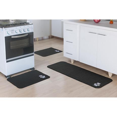 Jogo de Tapete Para Cozinha 3 Peças Antiderrapante Bordado Chef Oásis Menor preço em Jogo de Tapete Para Cozinha 3 Peças Antiderrapante Bordado Chef Oásis