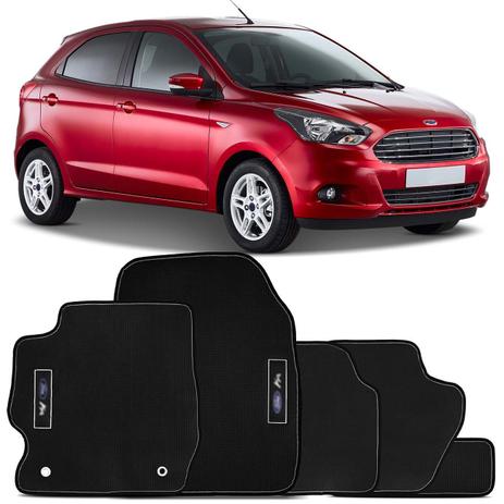 Jogo de Tapetes Borracha PVC Ford Ka Hatch Ka+Sedan 2015 a 2018 Preto Grafia Emblema 5 Peças Imperme - Requinte Tapetes é boa?