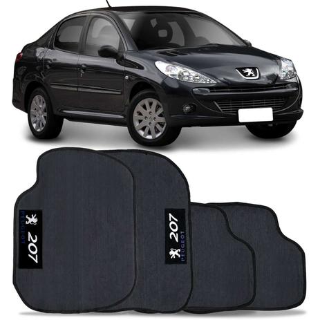 Jogo de Tapetes Borracha PVC Peugeot 207 2009 2010 2011 2012 2013 2014 2015 Preto com Grafia Bordado - ZP Menor preço em Jogo de Tapetes Borracha PVC Peugeot 207 2009 2010 2011 2012 2013 2014 2015 Preto com Grafia Bordado - ZP