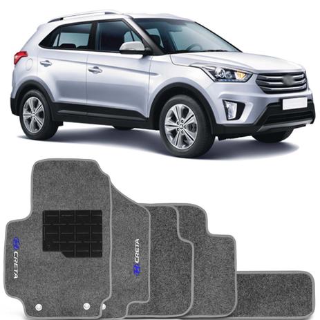 Jogo de Tapetes Carpete Hyundai Creta 17 e 18 Grafite Bordado com Base Antiderrapante Emborrachada - Requinte tapetes Menor preço em Jogo de Tapetes Carpete Hyundai Creta 17 e 18 Grafite Bordado com Base Antiderrapante Emborrachada - Requinte tapetes