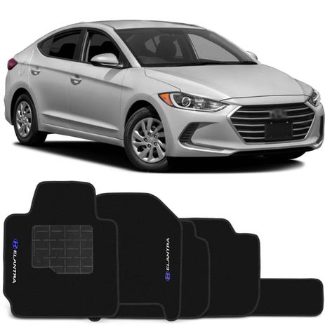 Jogo de Tapetes Carpete Hyundai Elantra 17 e 18 Preto Bordado com Base Antiderrapante Emborrachada - Requinte tapetes é boa?