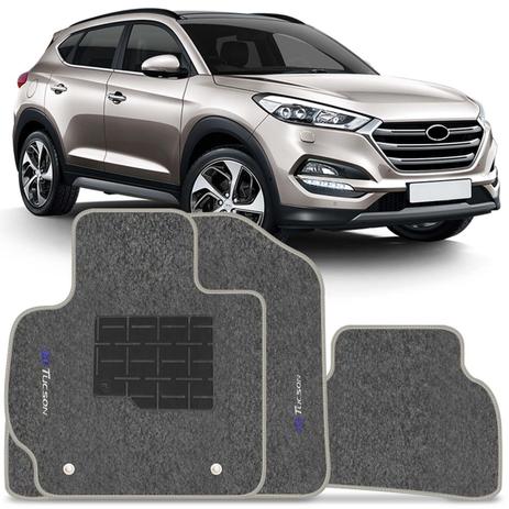 Jogo de Tapetes Carpete Hyundai Tucson 17 e 18 Grafite Bordado com Base Antiderrapante Emborrachada - Requinte tapetes Menor preço em Jogo de Tapetes Carpete Hyundai Tucson 17 e 18 Grafite Bordado com Base Antiderrapante Emborrachada - Requinte tapetes