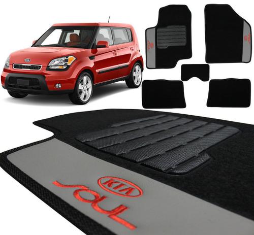 Jogo de Tapetes Carpete Kia Soul 2009 a 2014 Preto Bordado 5 Peças - Ecotap Menor preço em Jogo de Tapetes Carpete Kia Soul 2009 a 2014 Preto Bordado 5 Peças - Ecotap