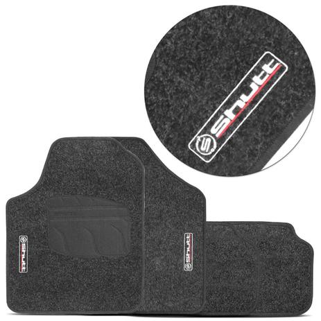 Jogo de Tapetes Carpete Shutt Universal Impermeável Base Antiderrapante 4 Peças Grafite Menor preço em Jogo de Tapetes Carpete Shutt Universal Impermeável Base Antiderrapante 4 Peças Grafite