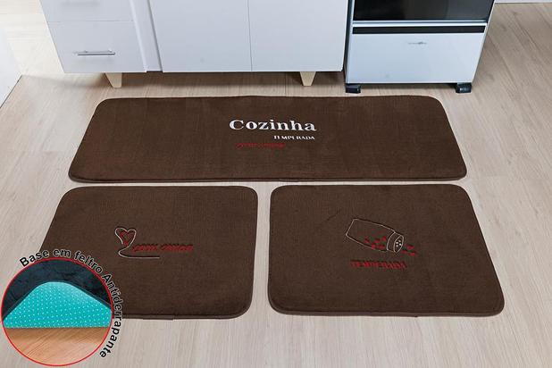Jogo de Tapetes para Cozinha Antiderrapante Temperos Tabaco - 3 Peças - Guga é ruim? Jogo de Tapetes para Cozinha Antiderrapante Temperos Tabaco - 3 Peças - Guga é boa?