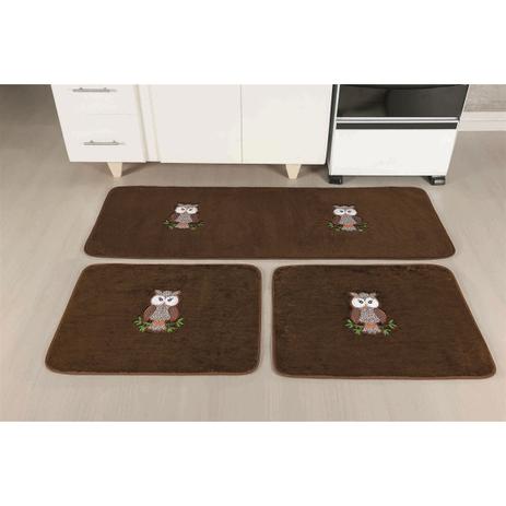 Jogo de Tapetes Para Cozinha Coruja Café 3 Peças - Guga tapetes é boa?