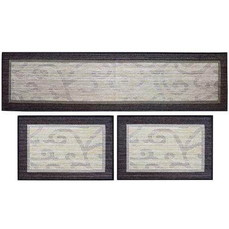 Jogo de Tapetes Para Cozinha Sisal Look Clássico 3 Peças - Rayza Menor preço em Jogo de Tapetes Para Cozinha Sisal Look Clássico 3 Peças - Rayza