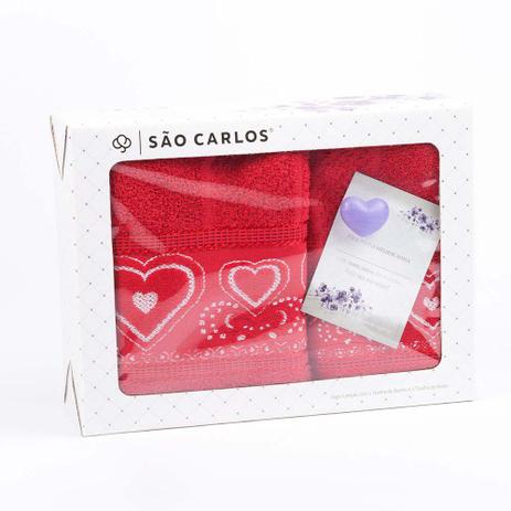 Jogo de Toalha Catarina 100% Algodão 2pçs Cereja Menor preço em Jogo de Toalha Catarina 100% Algodão 2pçs Cereja
