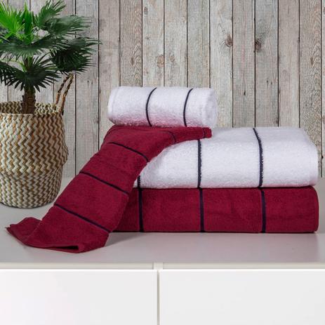 Jogo de Toalhas Banhão 4 Peças Buettner Capri Branco/Vermelho é boa?
