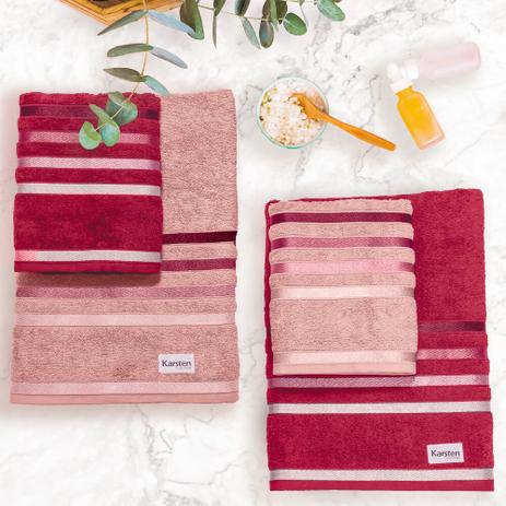 Jogo de Toalhas Banhão Karsten Lumina 4 Peças Rosa Málaga/Rosa Claro é ruim? Jogo de Toalhas Banhão Karsten Lumina 4 Peças Rosa Málaga/Rosa Claro é boa?