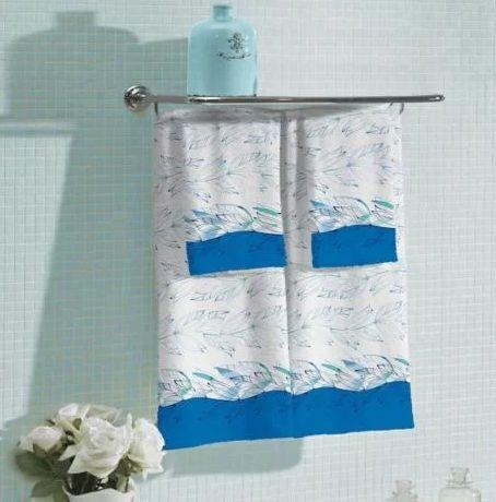 Jogo De Toalhas Lepper Topázio 2 Peças Estampadas Azul - Cotton Enxovais Menor preço em Jogo De Toalhas Lepper Topázio 2 Peças Estampadas Azul - Cotton Enxovais