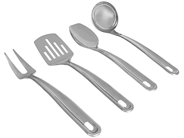Jogo de Utensílios Tramontina Inox 4 Peças - Extrata 66815/710 Menor preço em Jogo de Utensílios Tramontina Inox 4 Peças - Extrata 66815/710