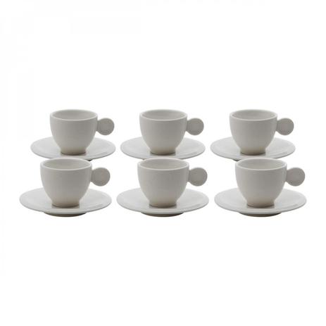 Jogo de Xícaras de Café com Pires Porcelana 12 Peças 70ml Rojemac Branco é boa?