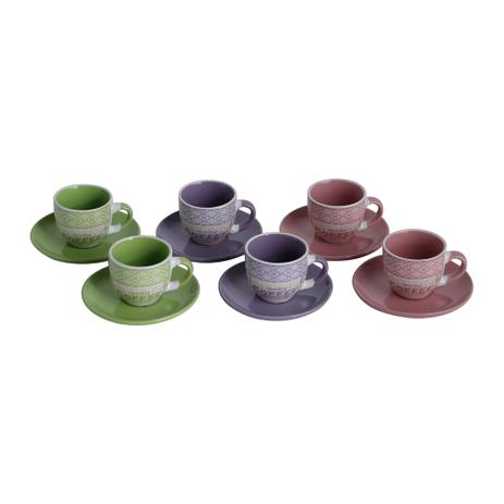 Jogo de xícaras para café Bon Gourmet Colors 6 peças 90ml - Bongourmet Menor preço em Jogo de xícaras para café Bon Gourmet Colors 6 peças 90ml - Bongourmet