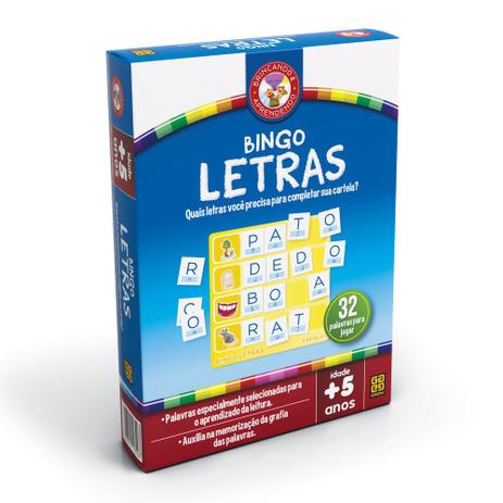 Jogo Educativo Bingo das Letras - Grow Menor preço em Jogo Educativo Bingo das Letras - Grow