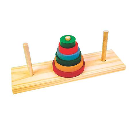 Jogo educativo torre de hanoi com cd carimbras Menor preço em Jogo educativo torre de hanoi com cd carimbras