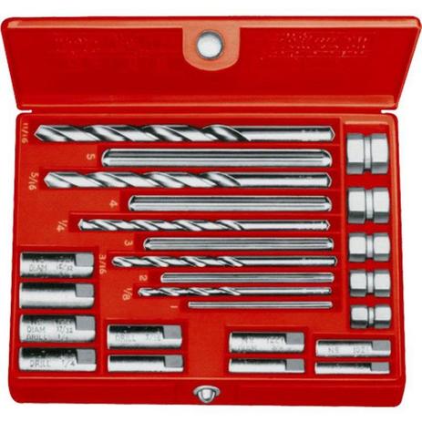 Jogo Extrator de Parafuso 1/4" a 1/2" 20 Peças 35585 Ridgid Menor preço em Jogo Extrator de Parafuso 1/4" a 1/2" 20 Peças 35585 Ridgid
