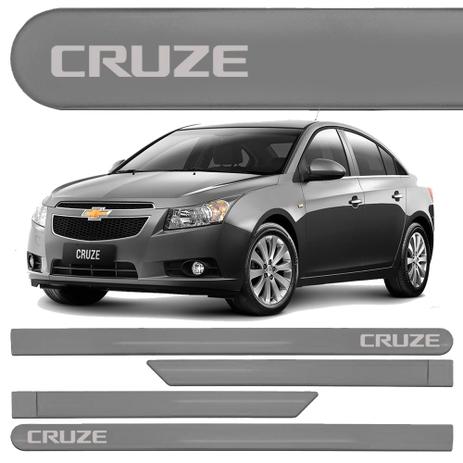 Jogo Friso Lateral Chevrolet Cruze Hatch Sedan Cinza Rusk - Kl store Menor preço em Jogo Friso Lateral Chevrolet Cruze Hatch Sedan Cinza Rusk - Kl store