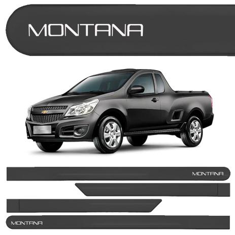 Jogo Friso Lateral Chevrolet Montana Preto Global - Kl store Menor preço em Jogo Friso Lateral Chevrolet Montana Preto Global - Kl store