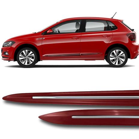 Jogo Friso Lateral Cromado Vw Novo Polo Vermelho Tornado - Kl Store Menor preço em Jogo Friso Lateral Cromado Vw Novo Polo Vermelho Tornado - Kl Store