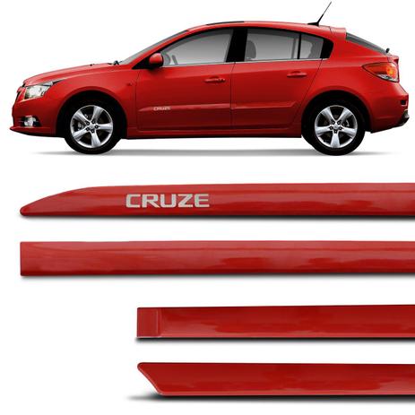 Jogo Friso Lateral Facão Cruze Sedan Hatch Sport6 12 a 17 Vermelho Pepper com Grafia Tipo Borrachão - Zp Menor preço em Jogo Friso Lateral Facão Cruze Sedan Hatch Sport6 12 a 17 Vermelho Pepper com Grafia Tipo Borrachão - Zp