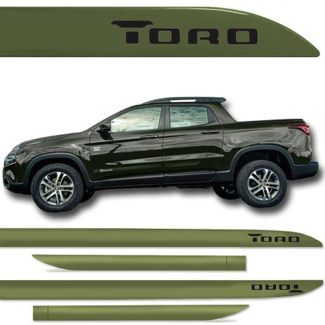Jogo Friso Lateral Fiat Toro Verde Botanica - Kl Store Menor preço em Jogo Friso Lateral Fiat Toro Verde Botanica - Kl Store
