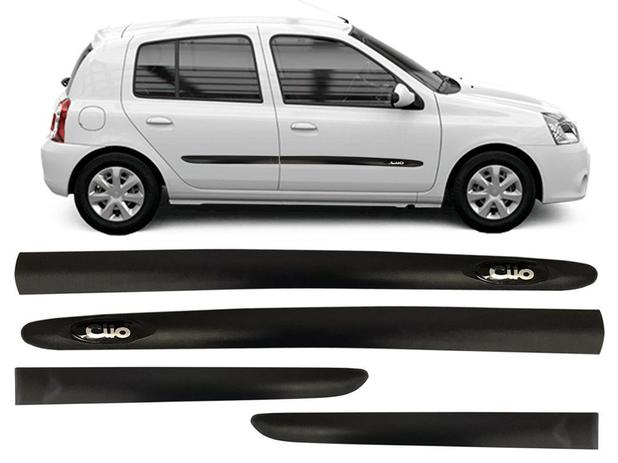 Jogo Friso Lateral Original Borrachão Renault Clio 2000 A 2016 - Sanfil Menor preço em Jogo Friso Lateral Original Borrachão Renault Clio 2000 A 2016 - Sanfil