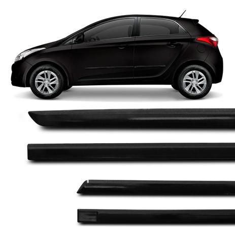 Jogo Friso Lateral Slim Creta Hb20 Hatch Hb20s Preto Ônix sem Grafia - Zp Menor preço em Jogo Friso Lateral Slim Creta Hb20 Hatch Hb20s Preto Ônix sem Grafia - Zp