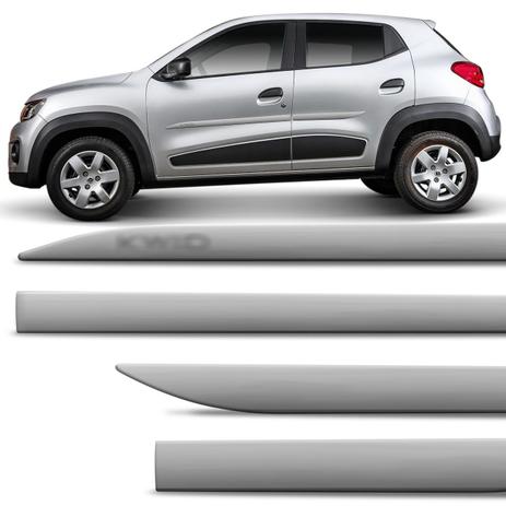 Jogo Friso Lateral Tipo Borrachão Slim Kwid 2018 a 2020 Prata Etoile Excelente Fixação Dupla Face - Flash Menor preço em Jogo Friso Lateral Tipo Borrachão Slim Kwid 2018 a 2020 Prata Etoile Excelente Fixação Dupla Face - Flash