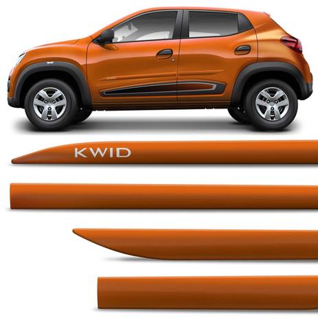 Jogo Friso Lateral Tipo Borrachão Slim Renault Kwid 2018 Laranja Ocre Excelente Fixação Dupla Face - Flash Menor preço em Jogo Friso Lateral Tipo Borrachão Slim Renault Kwid 2018 Laranja Ocre Excelente Fixação Dupla Face - Flash