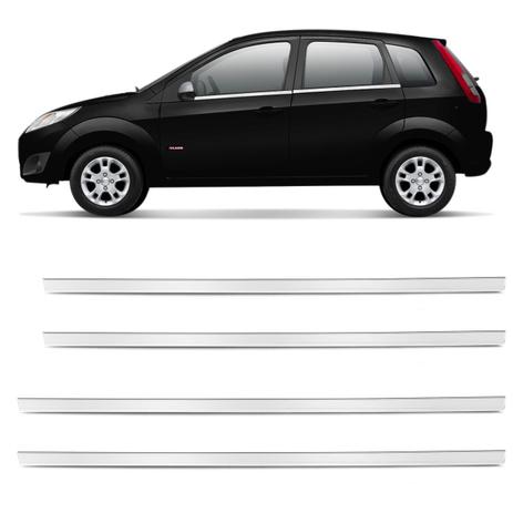 Jogo Friso Pestana Janela Fiesta Rocam Hatch Sedan 10 a 13 4 Portas Cromado - Nk brasil Menor preço em Jogo Friso Pestana Janela Fiesta Rocam Hatch Sedan 10 a 13 4 Portas Cromado - Nk brasil