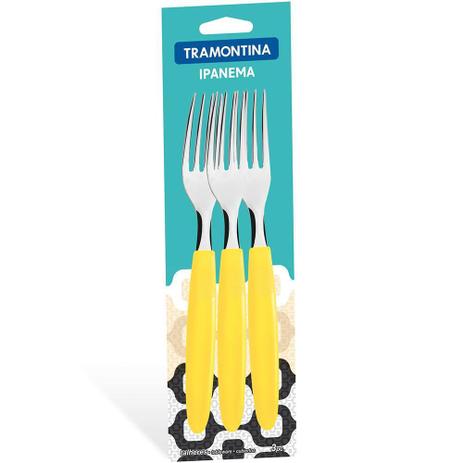 Jogo Garfo de Mesa Ipanema 3pçs Amarelo - Tramontina é ruim? Jogo Garfo de Mesa Ipanema 3pçs Amarelo - Tramontina é boa?