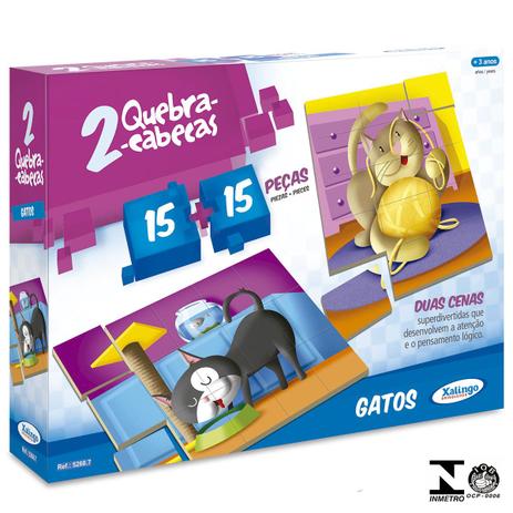 Jogo Infantil Quebra-cabeça Gatinhos 30 Peças 5268.7 Xalingo Menor preço em Jogo Infantil Quebra-cabeça Gatinhos 30 Peças 5268.7 Xalingo
