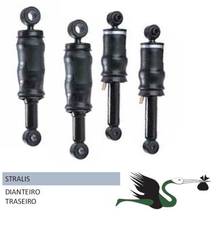 Jogo Kit Amortecedor Bolsa Pneumática Dianteira E Traseira Cabine Iveco Stralis - Suspentech Menor preço em Jogo Kit Amortecedor Bolsa Pneumática Dianteira E Traseira Cabine Iveco Stralis - Suspentech