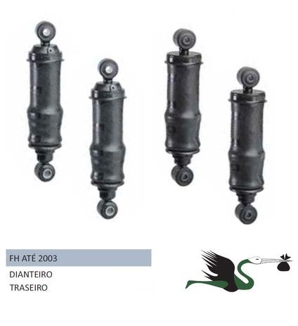Jogo Kit Amortecedor Bolsa Pneumática Dianteira E Traseira Cabine Volvo Fh Até 2003 - Suspentech Menor preço em Jogo Kit Amortecedor Bolsa Pneumática Dianteira E Traseira Cabine Volvo Fh Até 2003 - Suspentech