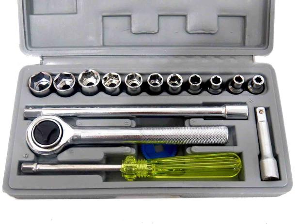 Jogo Kit Chave Soquete Cachimbo 17 Peças Cód.MZ-07173 - Monaliza Menor preço em Jogo Kit Chave Soquete Cachimbo 17 Peças Cód.MZ-07173 - Monaliza