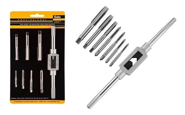 Jogo Kit Macho Com Vira Macho 8 Peças Eda 9vd - EDA PROFISSIONAL Menor preço em Jogo Kit Macho Com Vira Macho 8 Peças Eda 9vd - EDA PROFISSIONAL