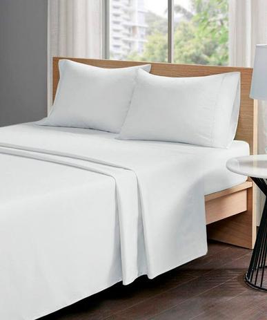 Jogo lençol cama casal 4 peças percal 200 fios 100% algodão - branco - casal - Hazime Enxovais Menor preço em Jogo lençol cama casal 4 peças percal 200 fios 100% algodão - branco - casal - Hazime Enxovais